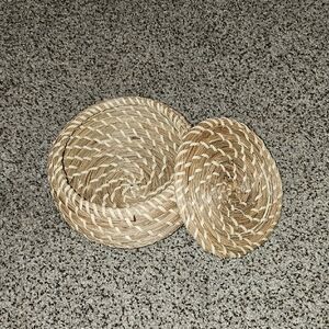 Ikea Natural Woven Basket with Lid
